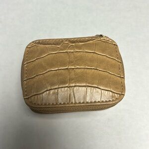 Alligator or crocodile skin pill case